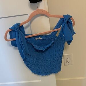 Altar’d State Blue Smocked Women's Top